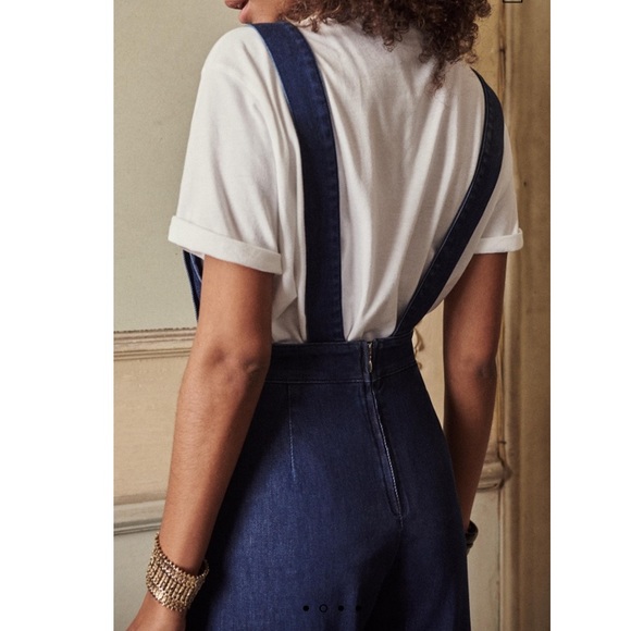 sezane denim jumpsuit